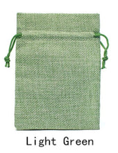 Load image into Gallery viewer, 50Pcs/lot Drawstring Natural Burlap Bag Jute Gift Bags Multi Size Jewelry Packaging Wedding Bags with Candy Bag Can Custom Logo