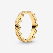 Load image into Gallery viewer, Authentic 925 Sterling Silver Princess Tiara Crown Sparkling Love Heart ,CZ Rings for Women Engagement Jewelry Anniversary