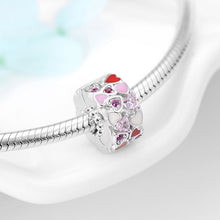 Load image into Gallery viewer, Clip lock Beads 925 Sterling Silver sparkling CZ Bead fit Original Silver Pandora Bracelet Bangles High quality women Jewelry - ngoclht15