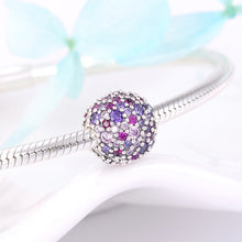 Load image into Gallery viewer, Clip lock Beads 925 Sterling Silver sparkling CZ Bead fit Original Silver Pandora Bracelet Bangles High quality women Jewelry - ngoclht15