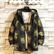 Load image into Gallery viewer, Fashion Brand Spring Autumn Men Casual Streetwear Floral Hoodie Jacket Man Waterproof Clothes Mens Windbreaker Coat Male Outwear