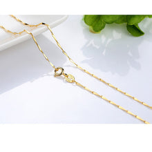 Load image into Gallery viewer, Genuine 14k Gold Color Necklace For Women Water Wave Chain Snake Bone/starry/Cross Chain 18 inches Necklace Pendant Fine Jewelry
