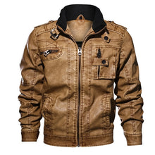 Load image into Gallery viewer, Men Jackets Genuine Leather High Quality Male Classic Motorcycle Biker Cow Leather Jacket Mens Spring Drop Ship Plus Size XL-7XL
