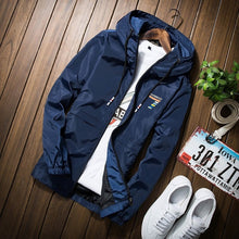Load image into Gallery viewer, New 2020 Autumn black jacket men thin jackets men casual lover jacket hip hop windbreaker hooded jacket coat zipper parka men