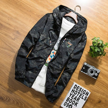 Load image into Gallery viewer, New 2020 Autumn black jacket men thin jackets men casual lover jacket hip hop windbreaker hooded jacket coat zipper parka men