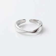 Load image into Gallery viewer, New Fashion Simple Irregular Twisted Smooth Opening Rings For Women 925 Sterling Silver Geometric Wave Finger Ring SAR171 - ngoclht15