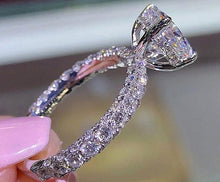 Load image into Gallery viewer, New Hot Flash Diamond Round Princess Ring Crystal from Swarovskis Fashion Women Engagement Marriage Diamond Ring Mother's Day