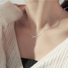 Load image into Gallery viewer, ONEVAN Trendy 925 Sterling Silver AAA Zircon Geometric Strip Pendant Necklaces For Women Gift Simple Fine Jewelry NK017 - ngoclht15