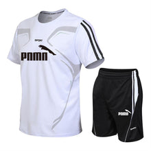 Load image into Gallery viewer, Summer Tracksuit Men Sweat Suit Fashion Casual Men's Sets Mens Clothes Quick Drying T Shirt Short Pants Brand Men's Sportsuits