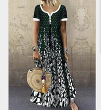 Load image into Gallery viewer, Sundress Women Summer Dress 2020 Printing Sexy Dress Midi Plus Size Casual Loose Short Sleeve printed Long Maxi Dress - ngoclht15