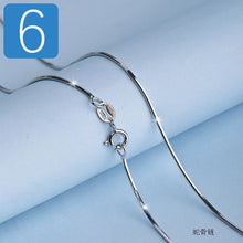 Load image into Gallery viewer, Trustdavis Genuine 925 Sterling Silver Water-wave Snake Box Chain For Woman 40cm/45cm 0.7/0.8mm Chain Necklace DC06 - ngoclht15