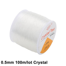 Load image into Gallery viewer, 100M/Roll Plastic Crystal Tec Korea DIY Beading Stretch Cords Elastic Line Jewelry Making Supply Wire String jeweleri thread
