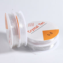 Load image into Gallery viewer, 100M/Roll Plastic Crystal Tec Korea DIY Beading Stretch Cords Elastic Line Jewelry Making Supply Wire String jeweleri thread
