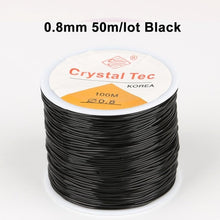 Load image into Gallery viewer, 100M/Roll Plastic Crystal Tec Korea DIY Beading Stretch Cords Elastic Line Jewelry Making Supply Wire String jeweleri thread
