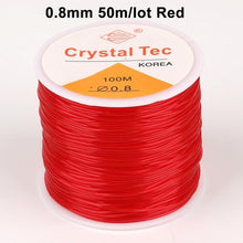 Load image into Gallery viewer, 100M/Roll Plastic Crystal Tec Korea DIY Beading Stretch Cords Elastic Line Jewelry Making Supply Wire String jeweleri thread
