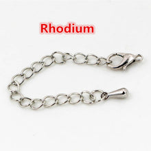 Load image into Gallery viewer, 10pcs/lot 50 70mm Tone Extended Extension Tail Chain Lobster Clasps Connector For DIY Jewelry Making Findings Bracelet Necklace
