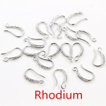 Load image into Gallery viewer, 17x10mm 20pcs Rhodium Silver Gold Plated Earring Findings Earrings Clasps Hooks Fittings DIY Jewelry Making Accessories Earwire
