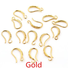 Load image into Gallery viewer, 17x10mm 20pcs Rhodium Silver Gold Plated Earring Findings Earrings Clasps Hooks Fittings DIY Jewelry Making Accessories Earwire
