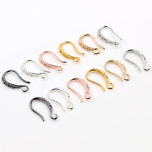 Load image into Gallery viewer, 17x10mm 20pcs Rhodium Silver Gold Plated Earring Findings Earrings Clasps Hooks Fittings DIY Jewelry Making Accessories Earwire
