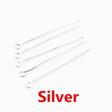 Load image into Gallery viewer, 200pcs/bag 16 20 25 30 35 40 45 50mm Eye Head Pins Classic 7 colors Plated Eye Pins For Jewelry Findings Making DIY Supplies
