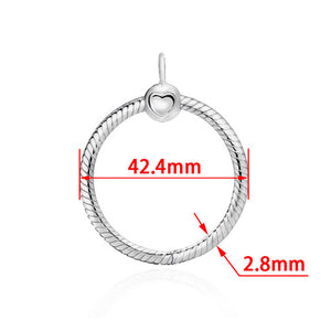 2019 New 925 Sterling Silver O Pendant fit Original Pandora Necklace Women DIY Charm Jewelry - ngoclht15