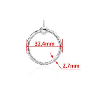 2019 New 925 Sterling Silver O Pendant fit Original Pandora Necklace Women DIY Charm Jewelry - ngoclht15