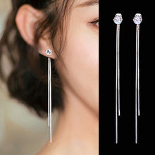 Load image into Gallery viewer, 2020 New Long Crystal Tassel Gold Color Dangle Earrings for Women Wedding Drop Earing Fashion Jewelry Gifts - ngoclht15
