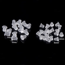 Load image into Gallery viewer, 500 PCS/lot Clear White Rubber Earring Back Plug DIY Jewelry Making Earring Post Stopper Findings Accessories - ngoclht15
