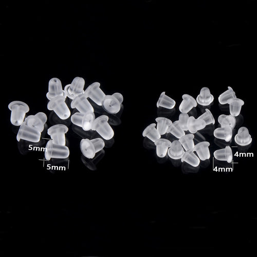 500 PCS/lot Clear White Rubber Earring Back Plug DIY Jewelry Making Earring Post Stopper Findings Accessories - ngoclht15