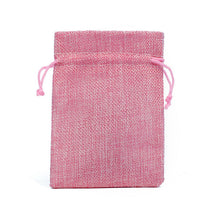 Load image into Gallery viewer, 50Pcs/lot Drawstring Natural Burlap Bag Jute Gift Bags Multi Size Jewelry Packaging Wedding Bags with Candy Bag Can Custom Logo
