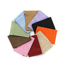 Load image into Gallery viewer, 50Pcs/lot Drawstring Natural Burlap Bag Jute Gift Bags Multi Size Jewelry Packaging Wedding Bags with Candy Bag Can Custom Logo

