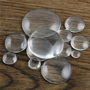 6mm 8mm 10mm 12mm 14mm 16mm 18mm 20mm 25mm 30mm 35mm Round Flat Back Clear Glass Cabochon, High Quality,Wholesale Promotion - ngoclht15