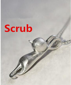 925 Sterling Silver Necklaces Cats Pendants&Necklaces Sterling Silver 925 Necklace Fine Jewelry Colar de Plata  VNS8006