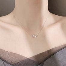 Load image into Gallery viewer, 925 Sterling Silver Shiny Star CZ Zircon Necklace Charm Women Wedding Party Jewelry Design Creative Korean Style Accessories
