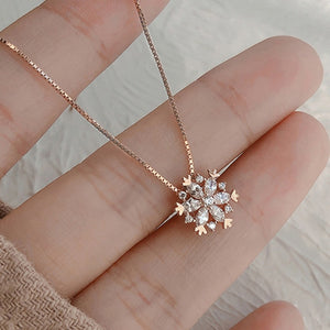 Elegant 925 Sterling Silver Luxury Zircon Necklace Box Chain Pendant Design Fine Jewelry Necklace For Women Wedding Gift NK035 - ngoclht15