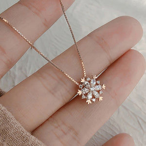 Elegant 925 Sterling Silver Luxury Zircon Necklace Box Chain Pendant Design Fine Jewelry Necklace For Women Wedding Gift NK035 - ngoclht15