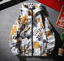 Load image into Gallery viewer, Fashion Brand Spring Autumn Men Casual Streetwear Floral Hoodie Jacket Man Waterproof Clothes Mens Windbreaker Coat Male Outwear
