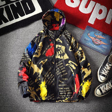 Load image into Gallery viewer, Fashion Brand Spring Autumn Men Casual Streetwear Floral Hoodie Jacket Man Waterproof Clothes Mens Windbreaker Coat Male Outwear
