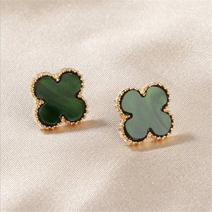 Fine environmental protection small jewelry 925 silver needle clover simple retro earrings earrings - ngoclht15