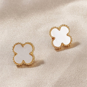 Fine environmental protection small jewelry 925 silver needle clover simple retro earrings earrings - ngoclht15