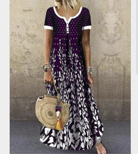 Load image into Gallery viewer, Sundress Women Summer Dress 2020 Printing Sexy Dress Midi Plus Size Casual Loose Short Sleeve printed Long Maxi Dress - ngoclht15
