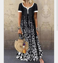 Load image into Gallery viewer, Sundress Women Summer Dress 2020 Printing Sexy Dress Midi Plus Size Casual Loose Short Sleeve printed Long Maxi Dress - ngoclht15
