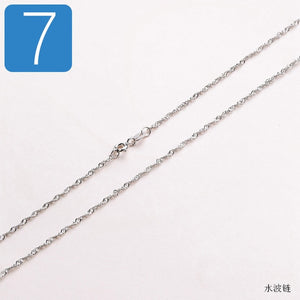 Trustdavis Genuine 925 Sterling Silver Water-wave Snake Box Chain For Woman 40cm/45cm 0.7/0.8mm Chain Necklace DC06 - ngoclht15