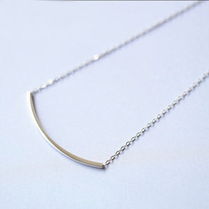 XIYANIKE Simple Fashion 925 Sterling Silver Necklace For Women Stereo Pipe Necklace Box Chain Choker  Gift Wedding Anniversary