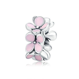 bamoer 925 Sterling Silver Flower Metal Beads Collection Charm fit Original Bracelet Silver DIY Jewelry Accessories SCC1483